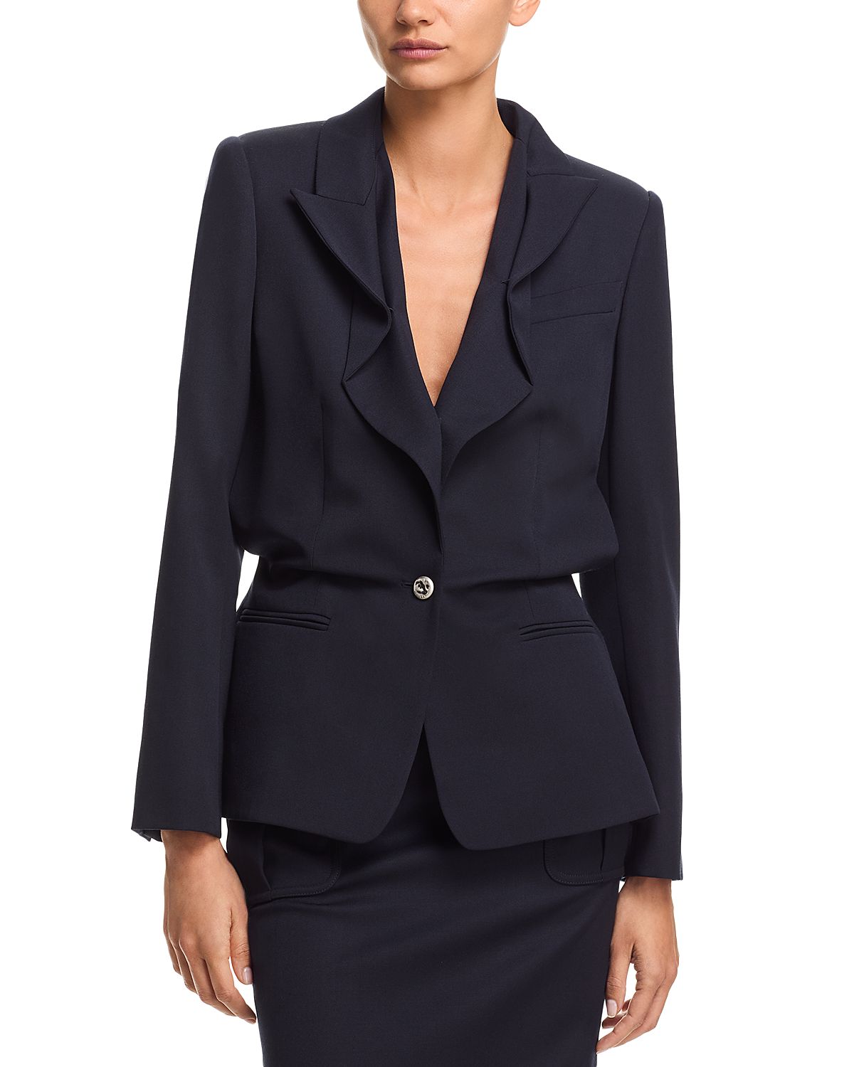 McQueen Folded Lapel Single Breasted Jacket