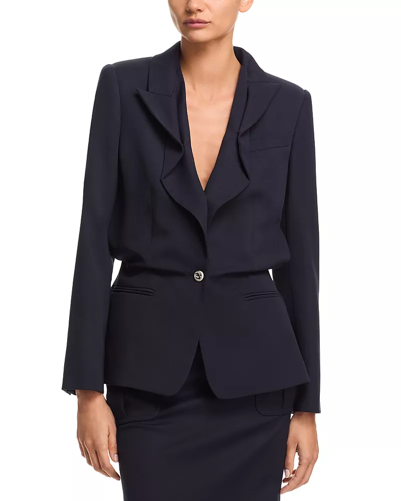 McQueen Folded Lapel Single Breasted Jacket