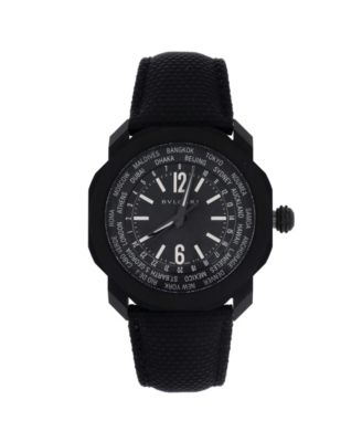  Octo Roma Worldtimer Automatic Watch in Stainless Steel and Rubber 41mm