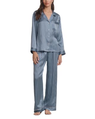 Eberjey Inez Printed Washable Silk Long Pajama Set
