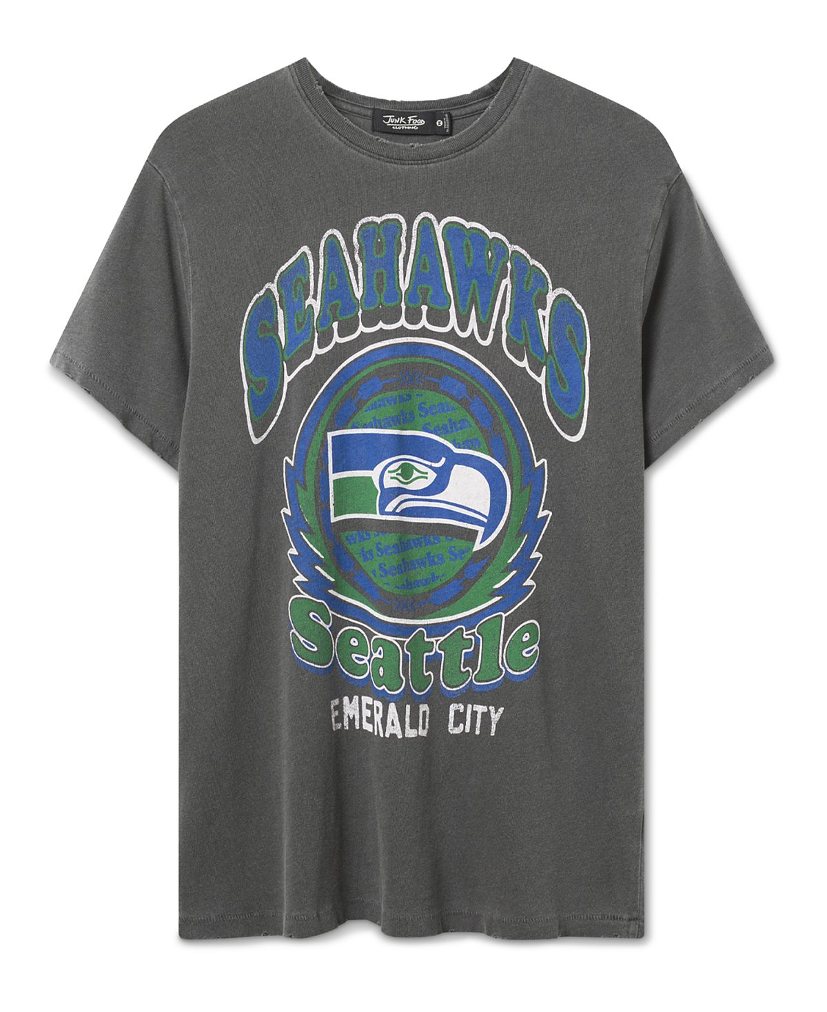 Junk Food Clothing Unisex Seattle Seahawks Emerald City Vintage Tee