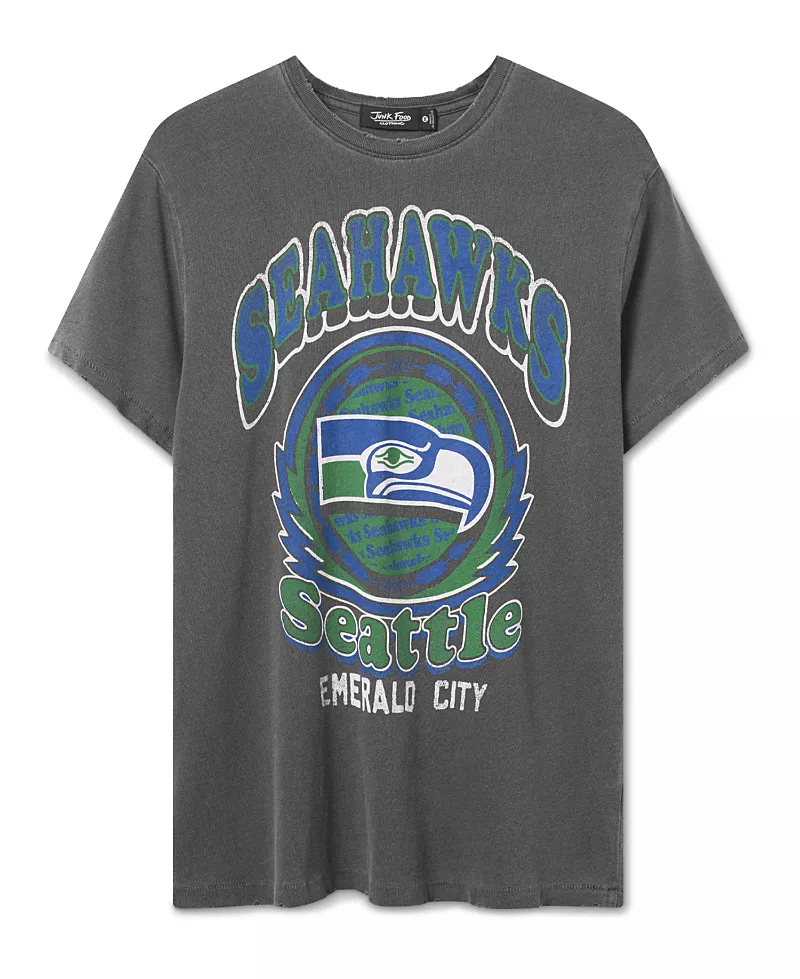 Junk Food Clothing Unisex Seattle Seahawks Emerald City Vintage Tee