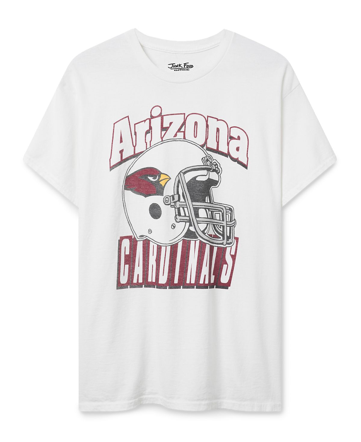 Junk Food Clothing Unisex Arizona Cardinals Throwback Helmet Tee