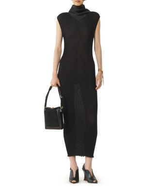 Pleated Jersey Dress