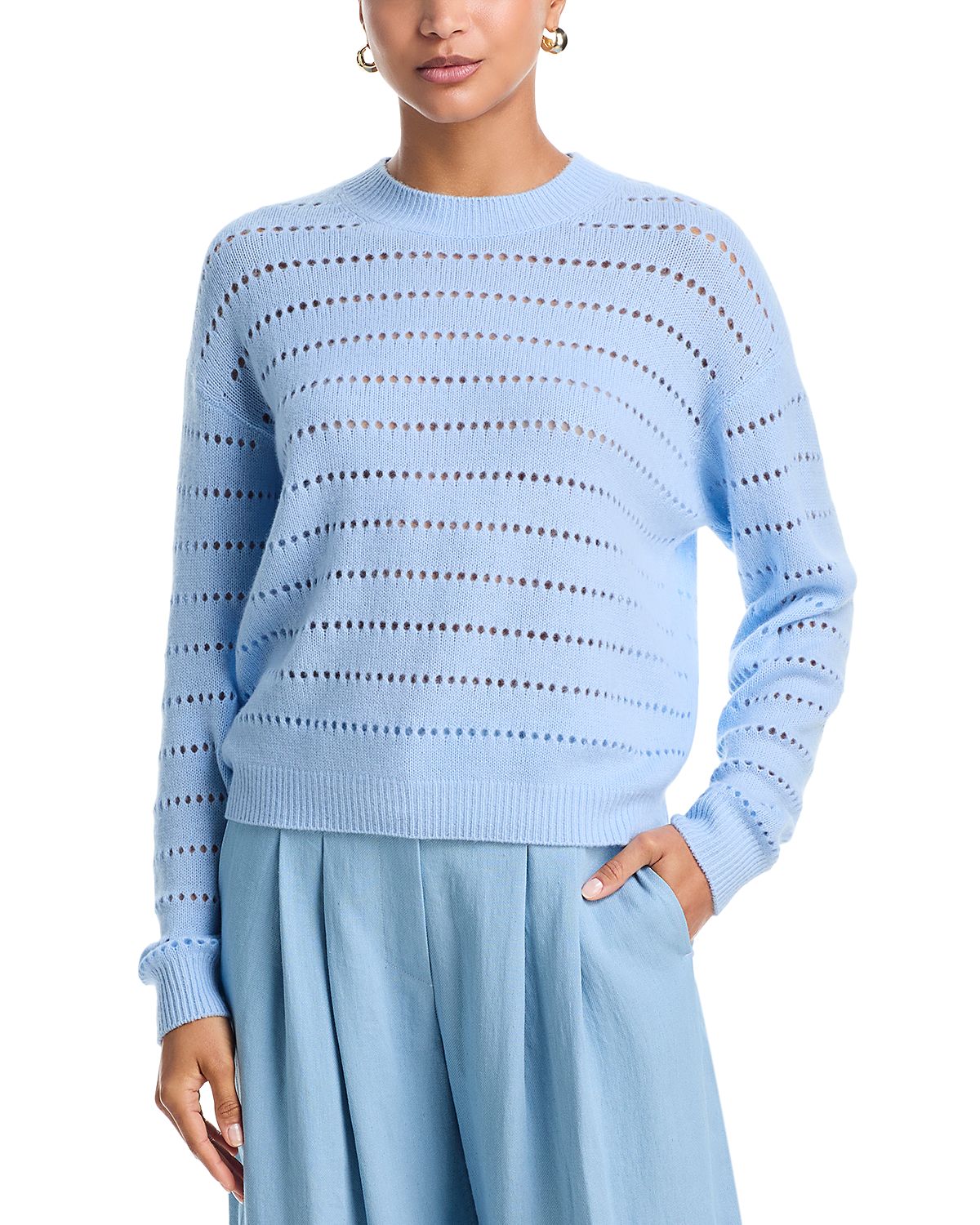 Aqua Cashmere 100% Cashmere Crewneck Sweater - Exclusive