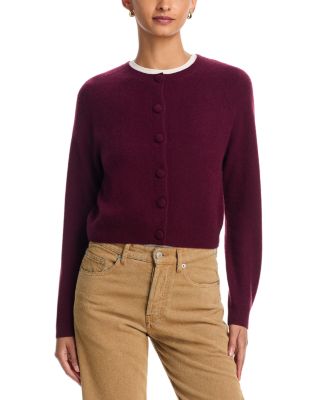 100% Cashmere Crewneck Cardigan - Exclusive