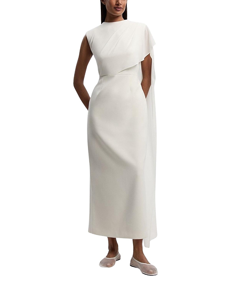 Karen Millen Tailored Cape Drape Maxi Dress