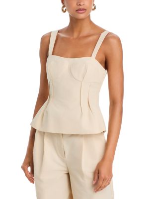 April Cotton Blend Bustier Top
