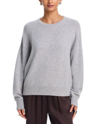 Aqua Drop Shoulder Dolman Crewneck Cashmere Sweater - Exclusive