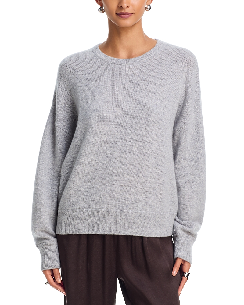 Aqua Drop Shoulder Dolman Crewneck Cashmere Sweater - Exclusive