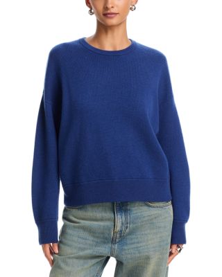 100% Cashmere Drop Shoulder Dolman Crewneck Cashmere Sweater - Exclusive