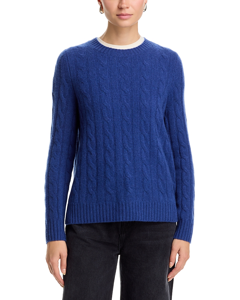 C By Bloomingdale's Cashmere Cable Knit Crewneck Sweater - Exclusive