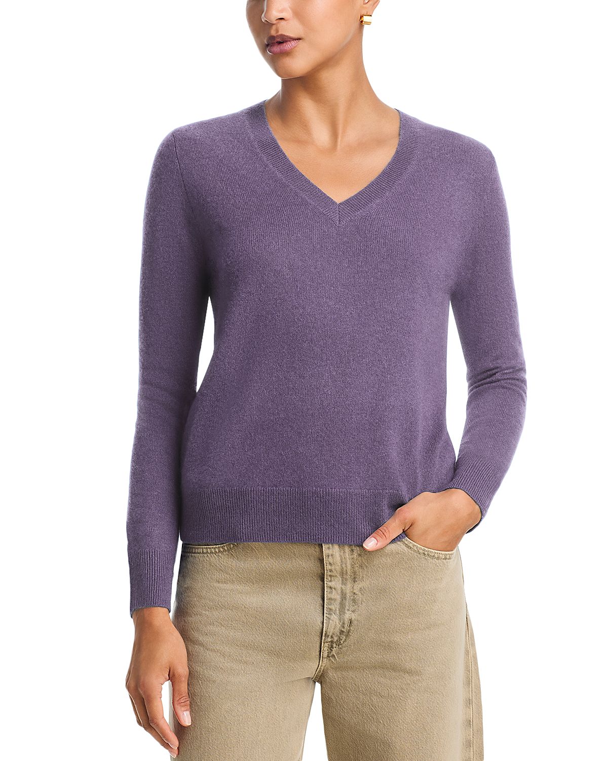C by Bloomingdale's Cashmere Cashmere V Neck Sweater - Exclusive