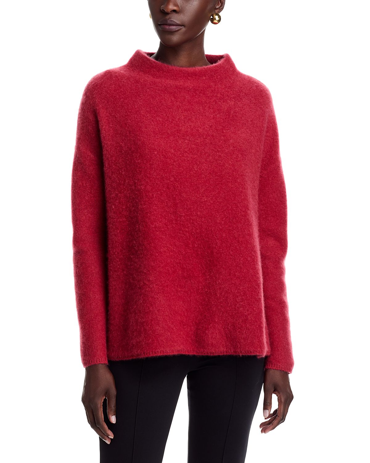 C by Bloomingdale's Cashmere Mock Neck Brushed Cashmere Sweater - Exclusive
