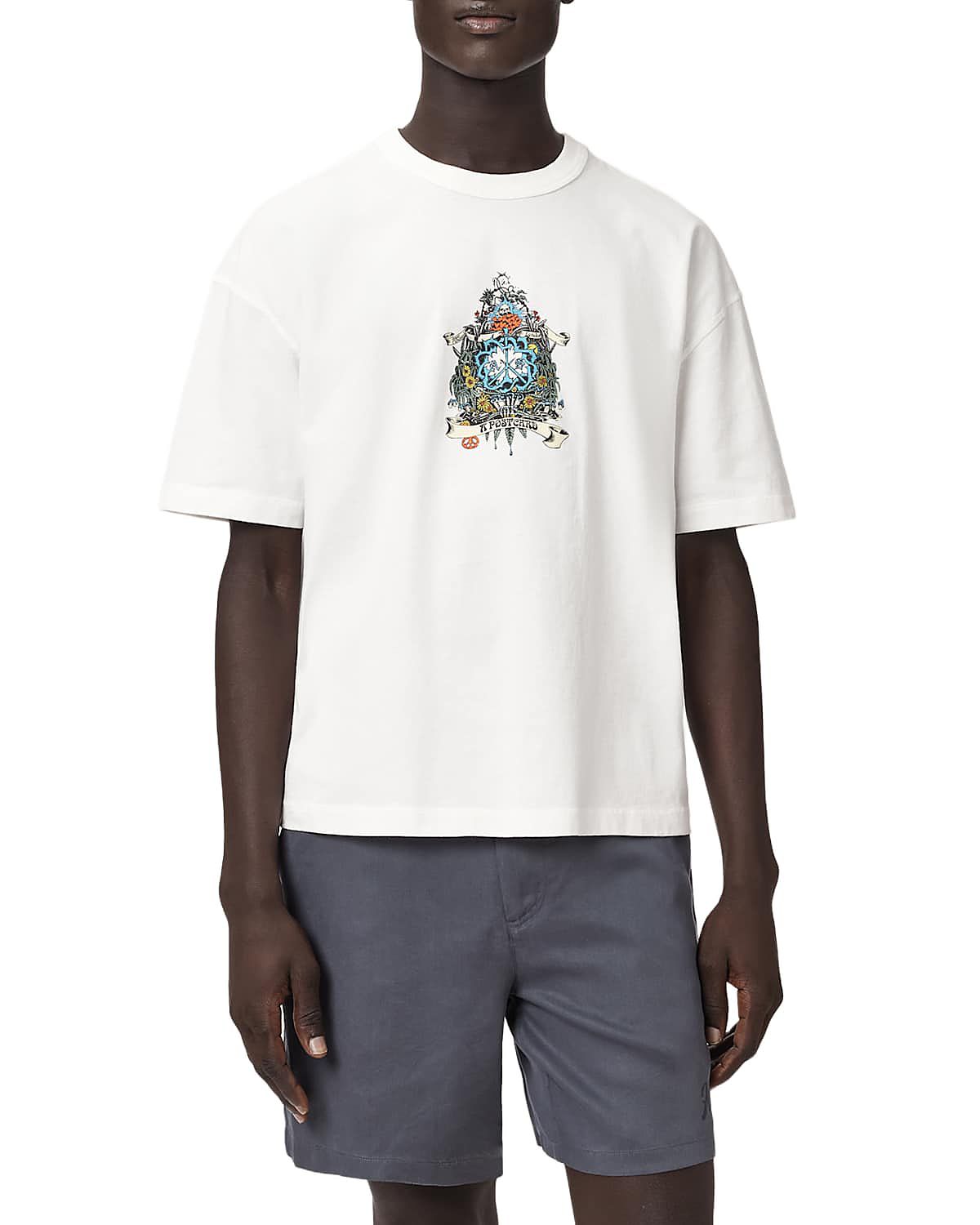 Allsaints Saviour Send The Postcard Graphic T-Shirt