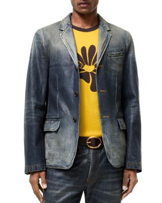 Coated Denim Tailored Jacket