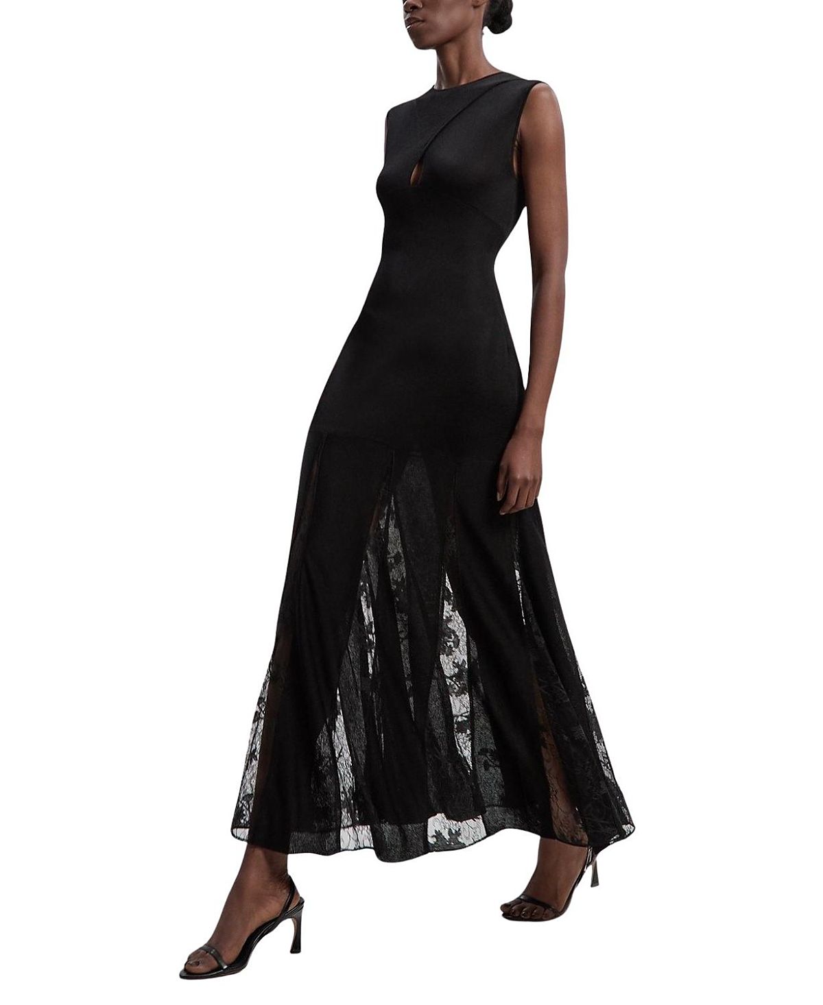 Karen Millen Slinky Lace Knit Maxi Dress