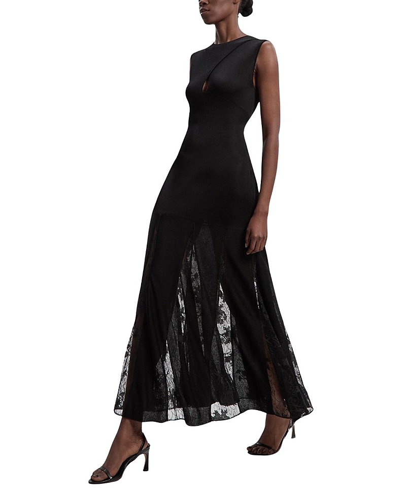 Karen Millen Slinky Lace Knit Maxi Dress