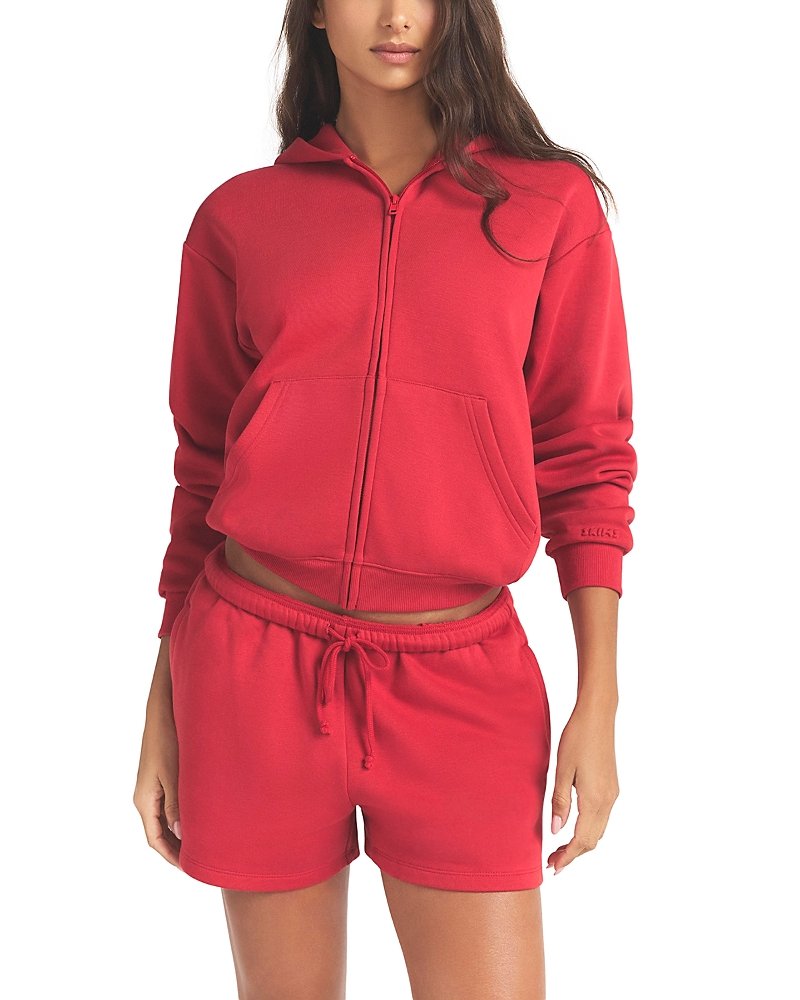 Skims Cotton Fleece Full Zip Hoodie