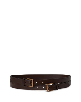 Double Buckle Stacked Wide Belt