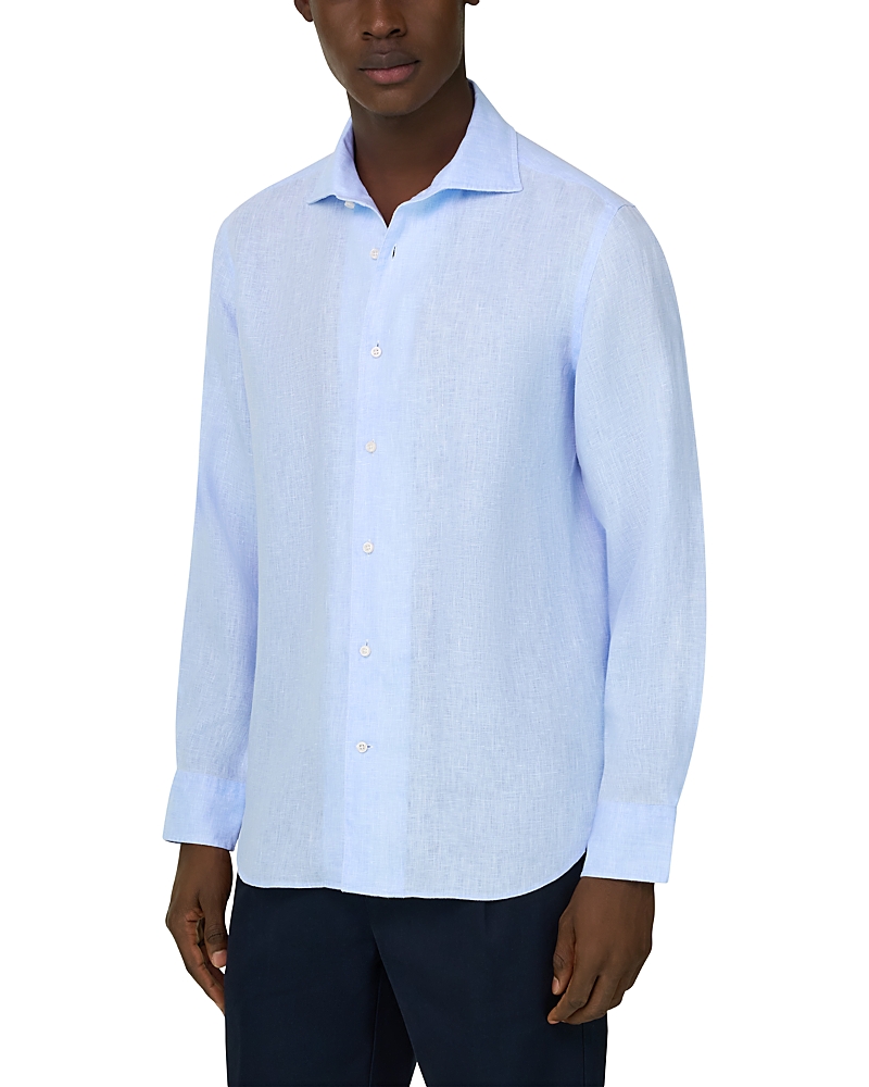 Boggi Milano Bowling Collar Linen Shirt