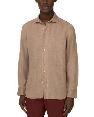 Boggi Milano Bowling Collar Linen Shirt