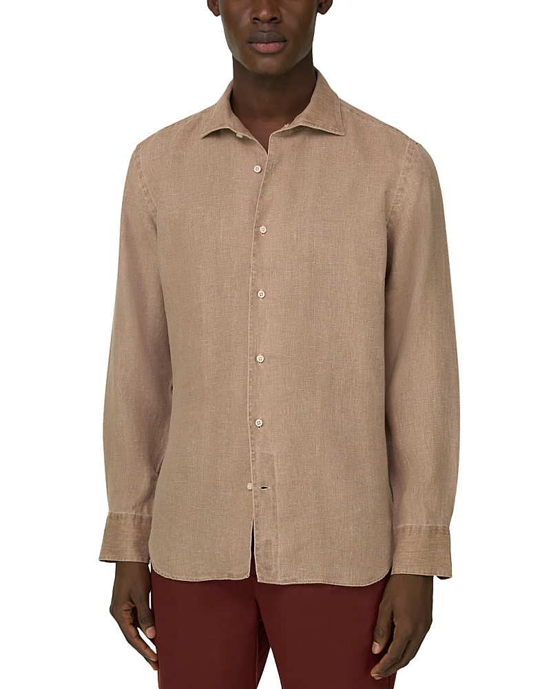 Boggi Milano Bowling Collar Linen Shirt