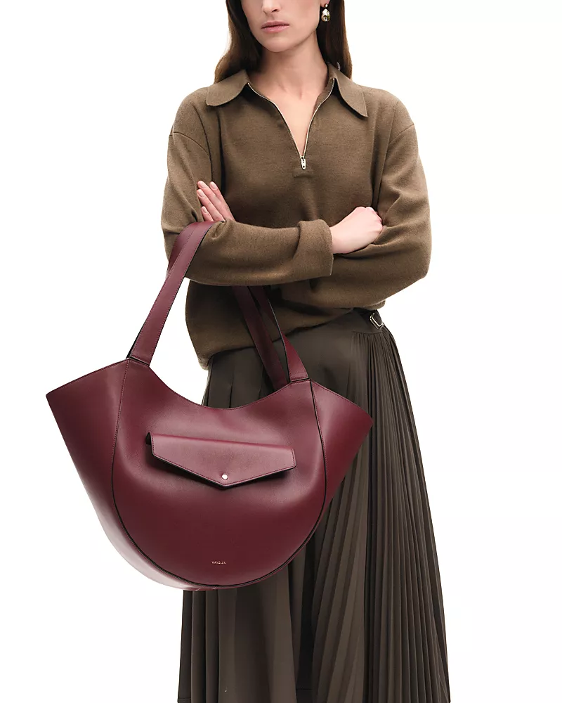Wandler Hortensia Large Slouch Leather Tote Bag