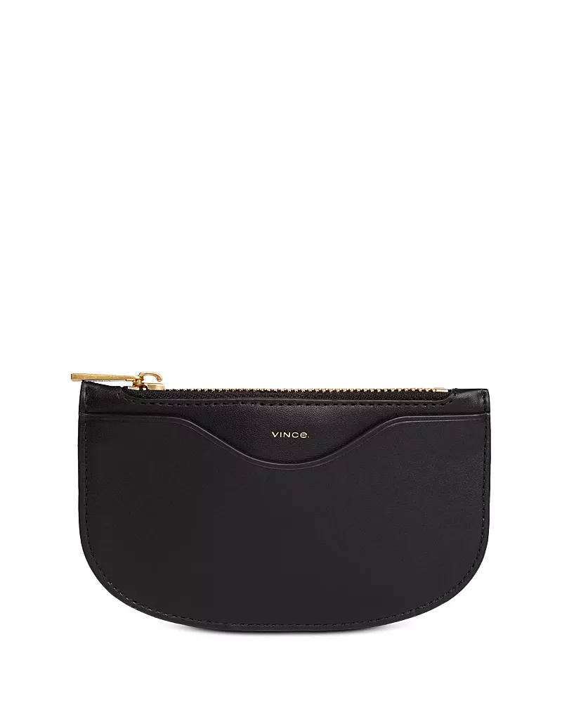 Vince Half Moon Leather Card Case