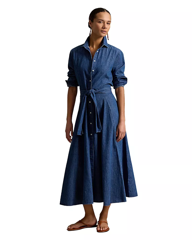 Polo Ralph Lauren Chambray Tie Waist Shirtdress