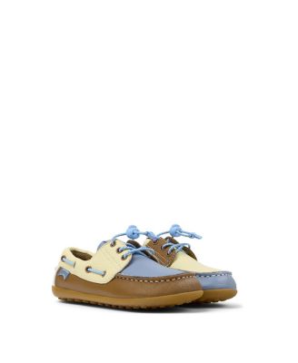 Unisex Peu Cami Mismatched Leather Boat Shoes - Toddler, Little Kid, Big Kid