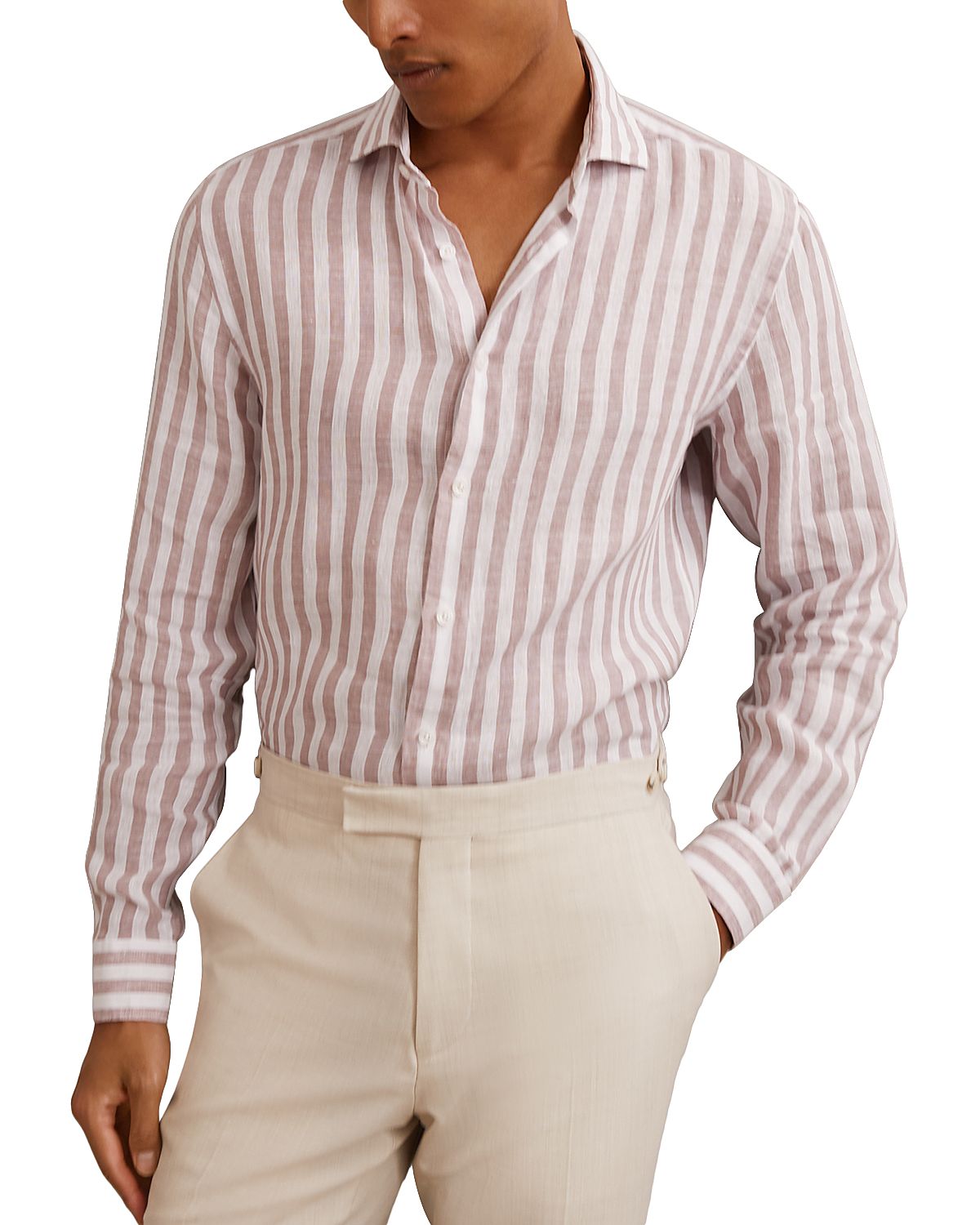 Reiss Stripe Linen Shirt