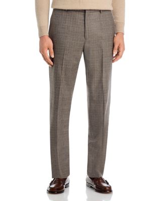 M&eacute;lange Brushed Regular Fit Suit Pants