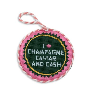 Caviar & Cash Needlepoint Ornament