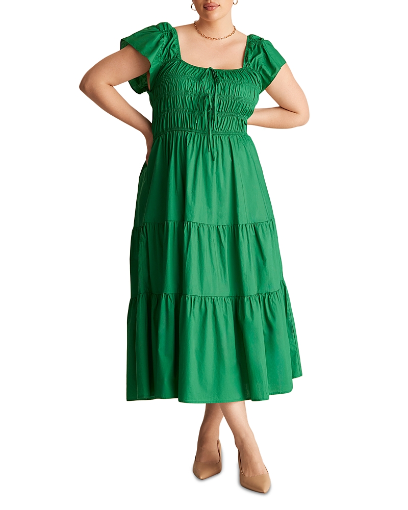Estelle Plus Alana Smocked Midi Dress