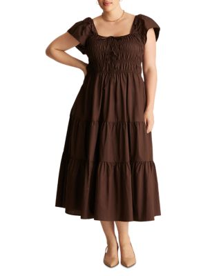 Estelle Plus Alana Smocked Midi Dress