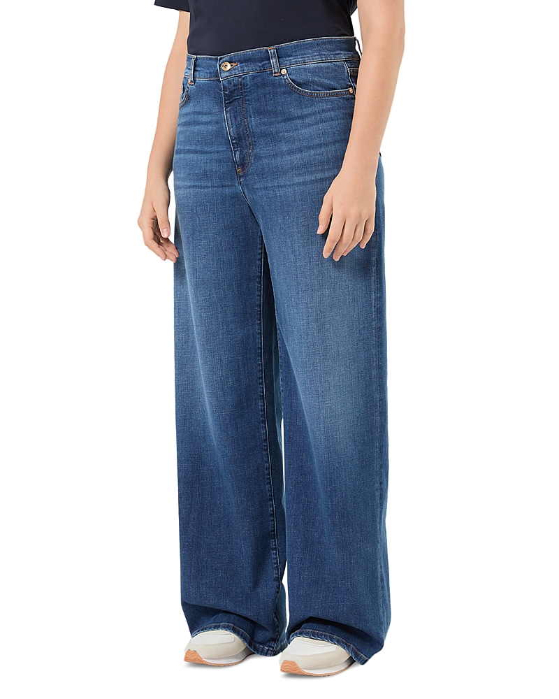 Marina Rinaldi Mrslana Wide Leg Jeans in Navy
