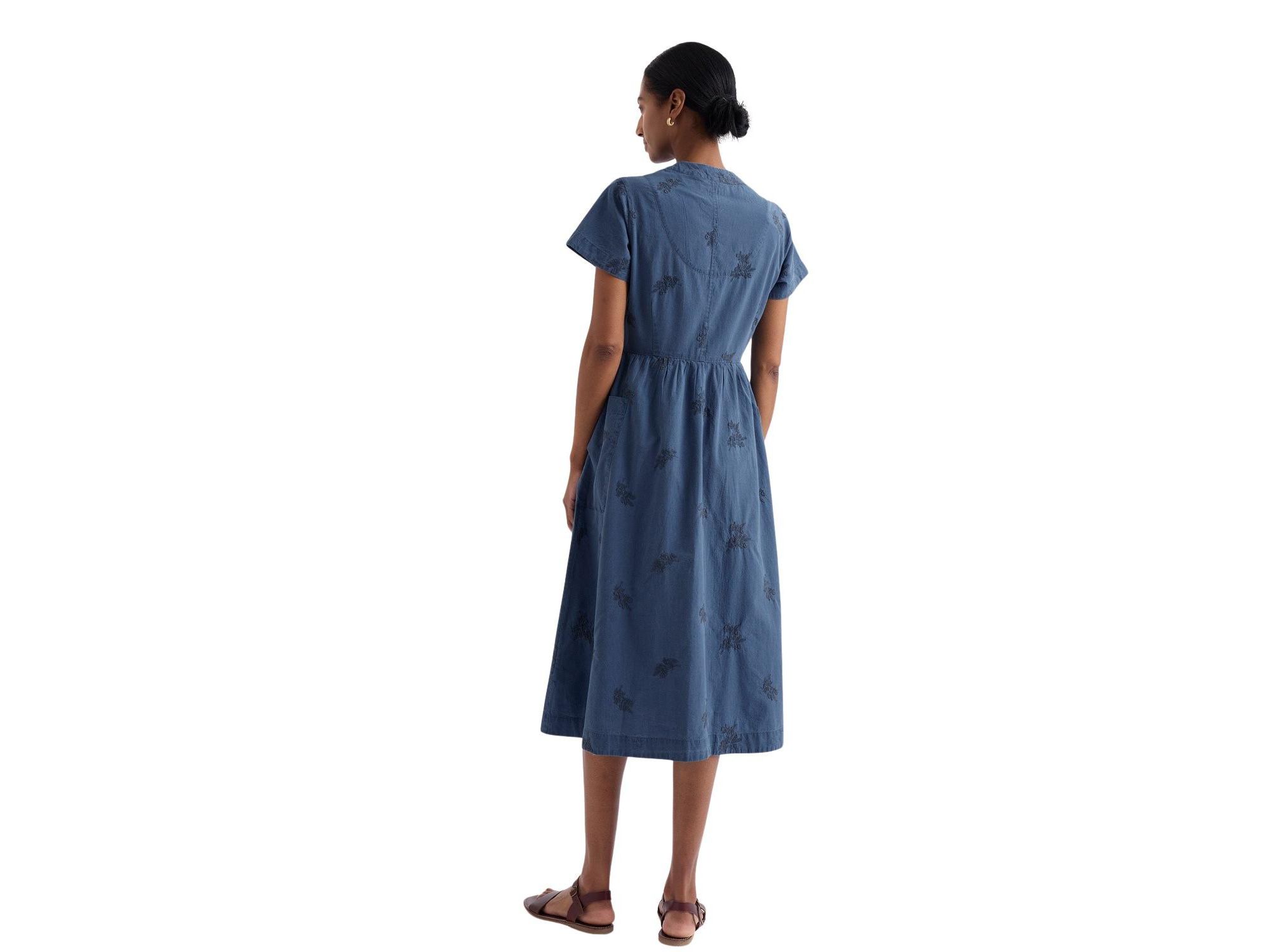 Fowen V-Neck Shirt-Style Midi Dress — Image 3