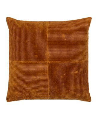Corduroy Quarters Decorative Pillow, 18"L x 18"W