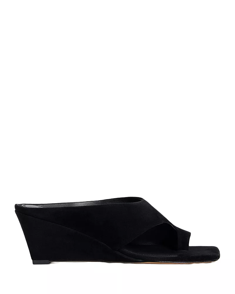 Sandro Women's Leia Suede Wedge Sandals