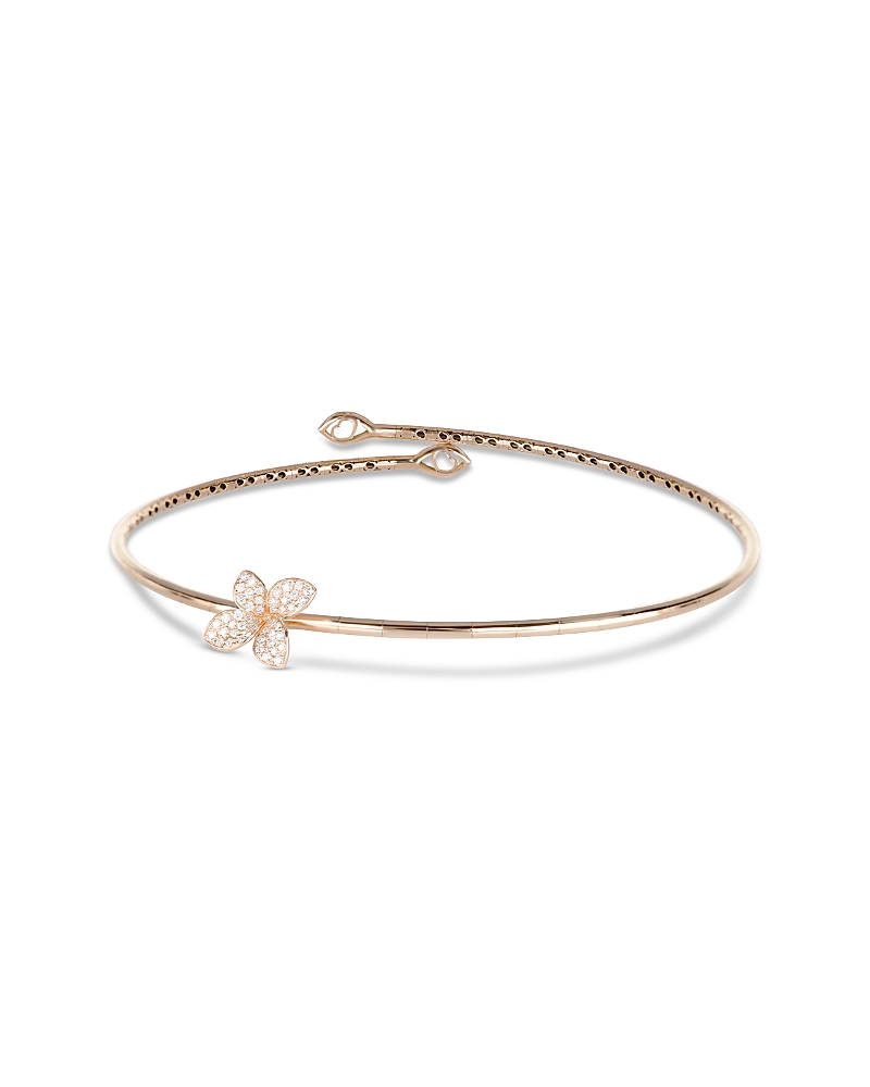 Pasquale Bruni 18K Rose Gold Petit Garden Diamond Flower Choker Necklace, 0.30 tcw