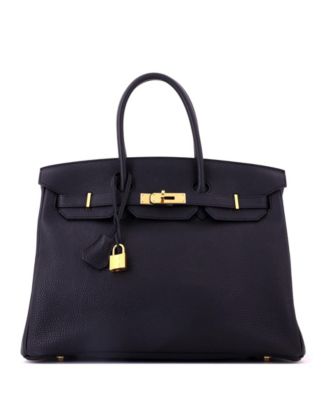 Birkin 35 Handbag Black Togo with Gold Hardware