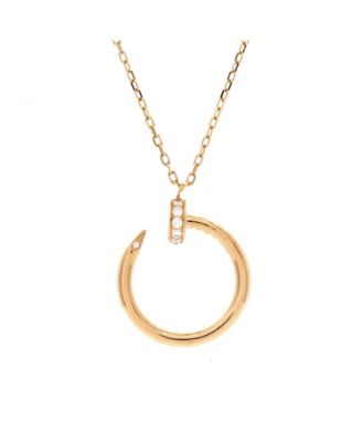  Juste un Clou Pendant Necklace 18K Gold with Diamonds, 16"