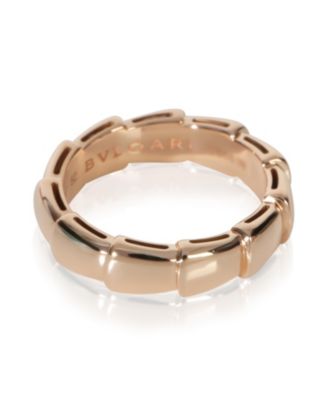 Serpenti Viper Thick 18k Rose Gold Band