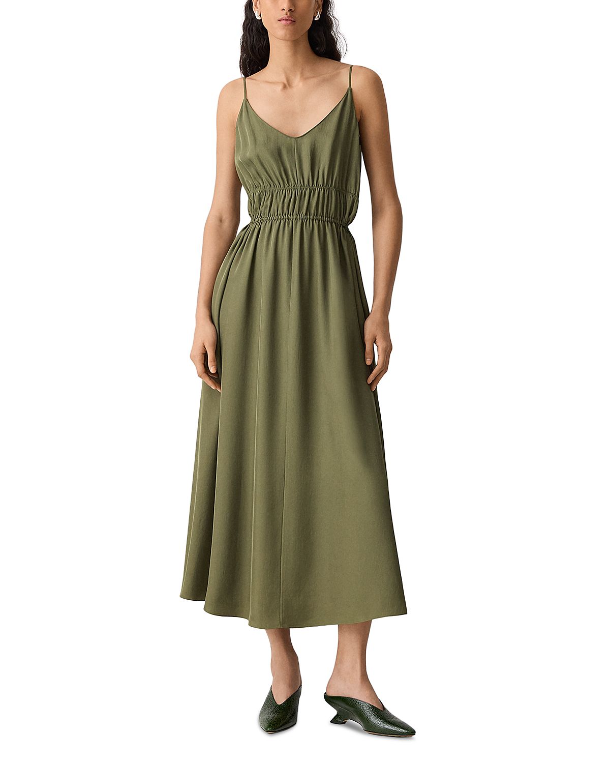 Theory Gathered V Tie Dress