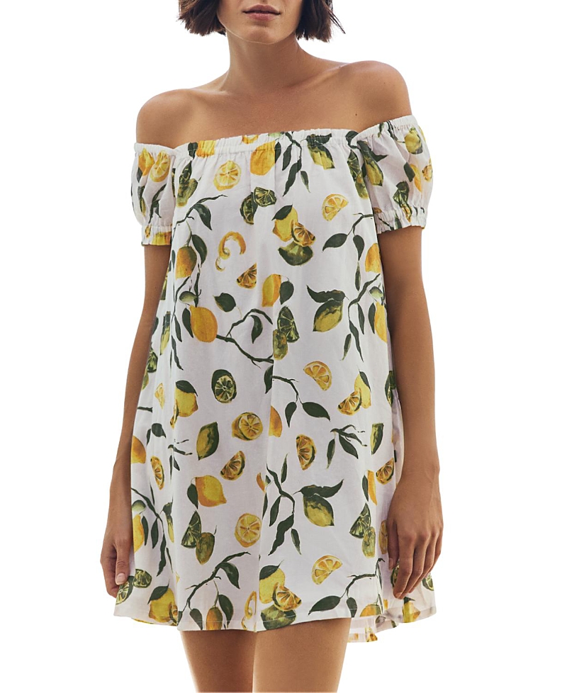 Hermoza Lina Short Sleeve Cover-Up Mini Dress