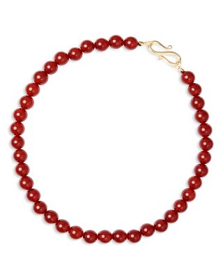 Mary Gemstone Beaded Collar Necklace, 16" 