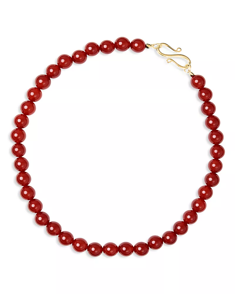 Lie Studio Mary Gemstone Beaded Collar Necklace, 16