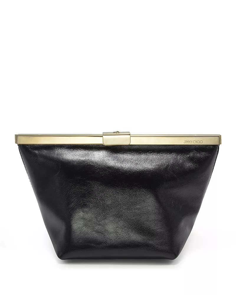 Jimmy Choo Ganache Biker Leather Clutch