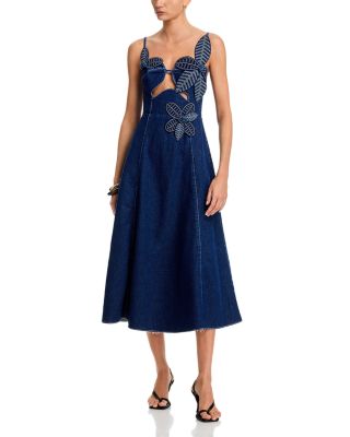 Denim Flower Dress